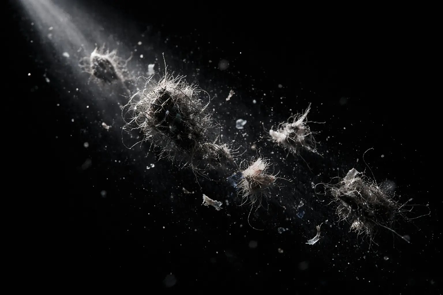 Polvo doméstico con retardantes de llama PBDE y filtro HEPA