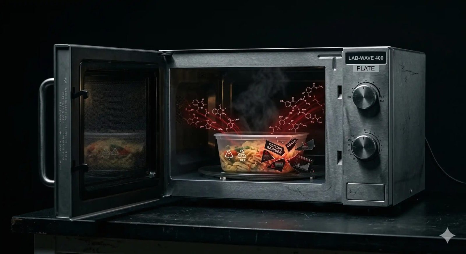 Microplásticos microondas